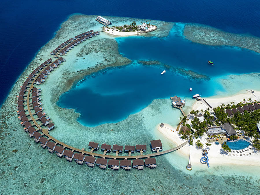 OBLU Select at Sangeli a vista de dron - Maldivas