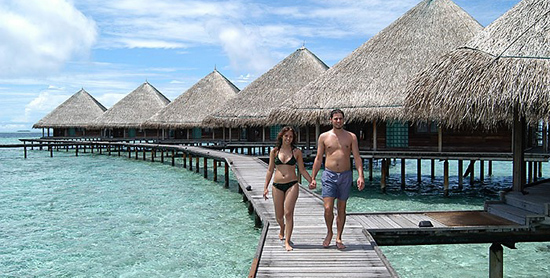 Villas sobre el agua del Adaaran Club Rannalhi