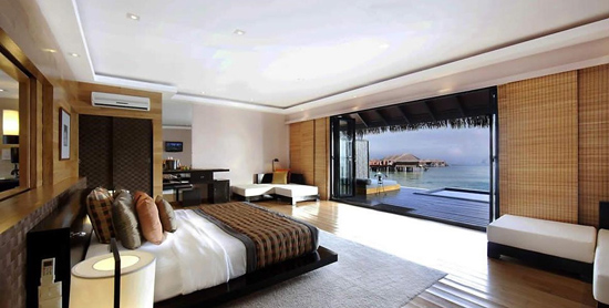 Terraza de la Water Villa del Adaaran Prestige Vadoo