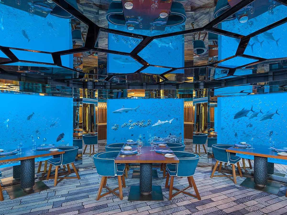 Restaurante submarino de Anantara Kihavah Maldives
