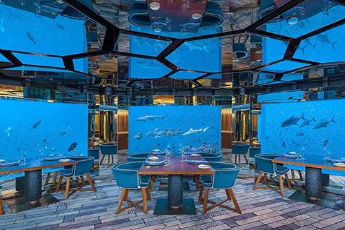 Restaurante submarino de Anantara Kihavah Maldives