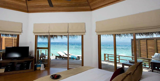 Interior de la Water Villa