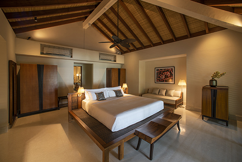 Interior de una Beach Pool Villa en The Residence Maldives at Dhigurah
