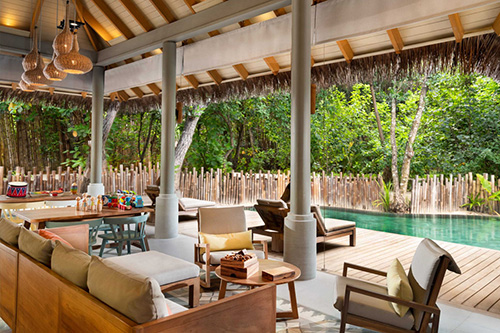 Zona exterior de juegos del Parrotfish Club para niños